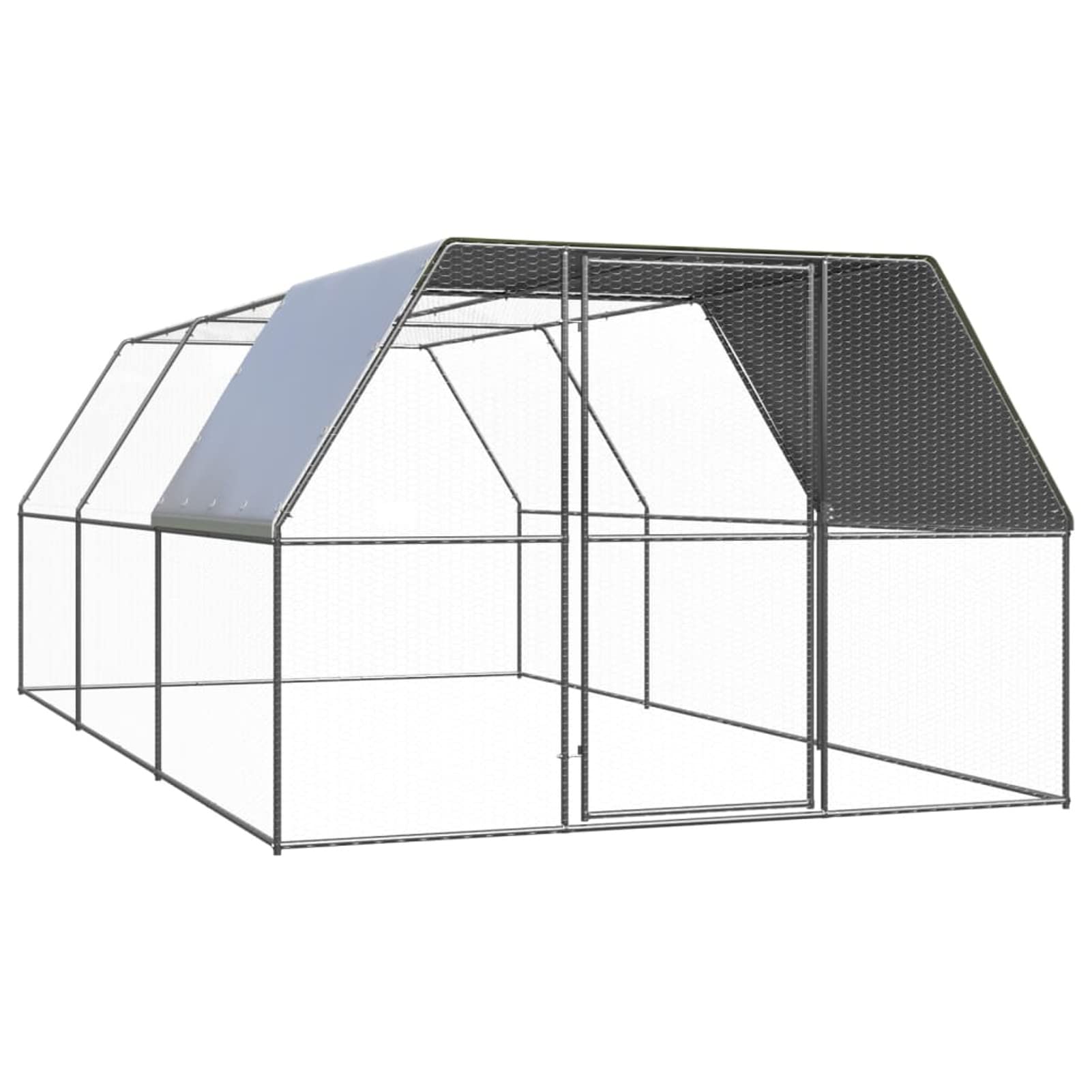 NITCA Outdoor Chicken Cage,Walk-In Chicken Run, Poultry Cage,Large Poultry Coop Cage Hen House Rabbit,Galvanized Rabbits Habitat Cage for Backyard Farm,In Galvanised Steel, 3 x 6 x 2 m