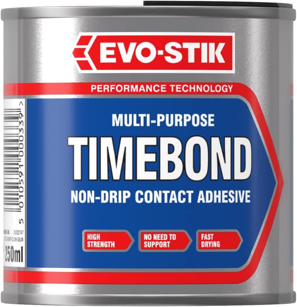 EVO-STIK Timebond Contact Adhesive, High-Strength, Non-Drip, Multipurpose, 250ml