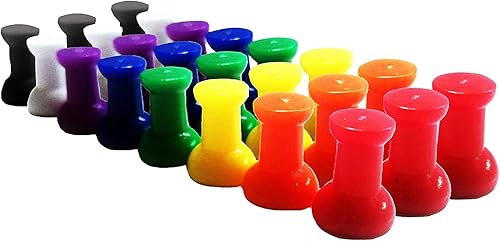 Imanes coloridos para empujar, pequeñas tachuelas para frigorífico, pizarra blanca, pizarra de tiza - Marcador de clase multicolor, oficina, imanes