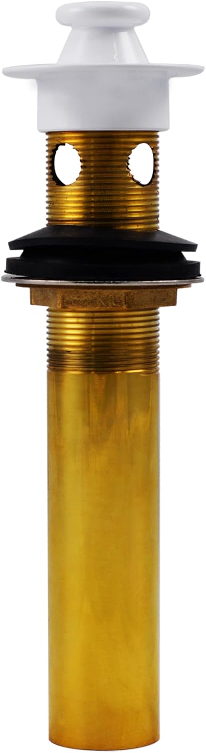 Westbrass D410-05 Lift & Turn Lavatory Drain with Overflow Holes - Not Exposed, Polished Nickel