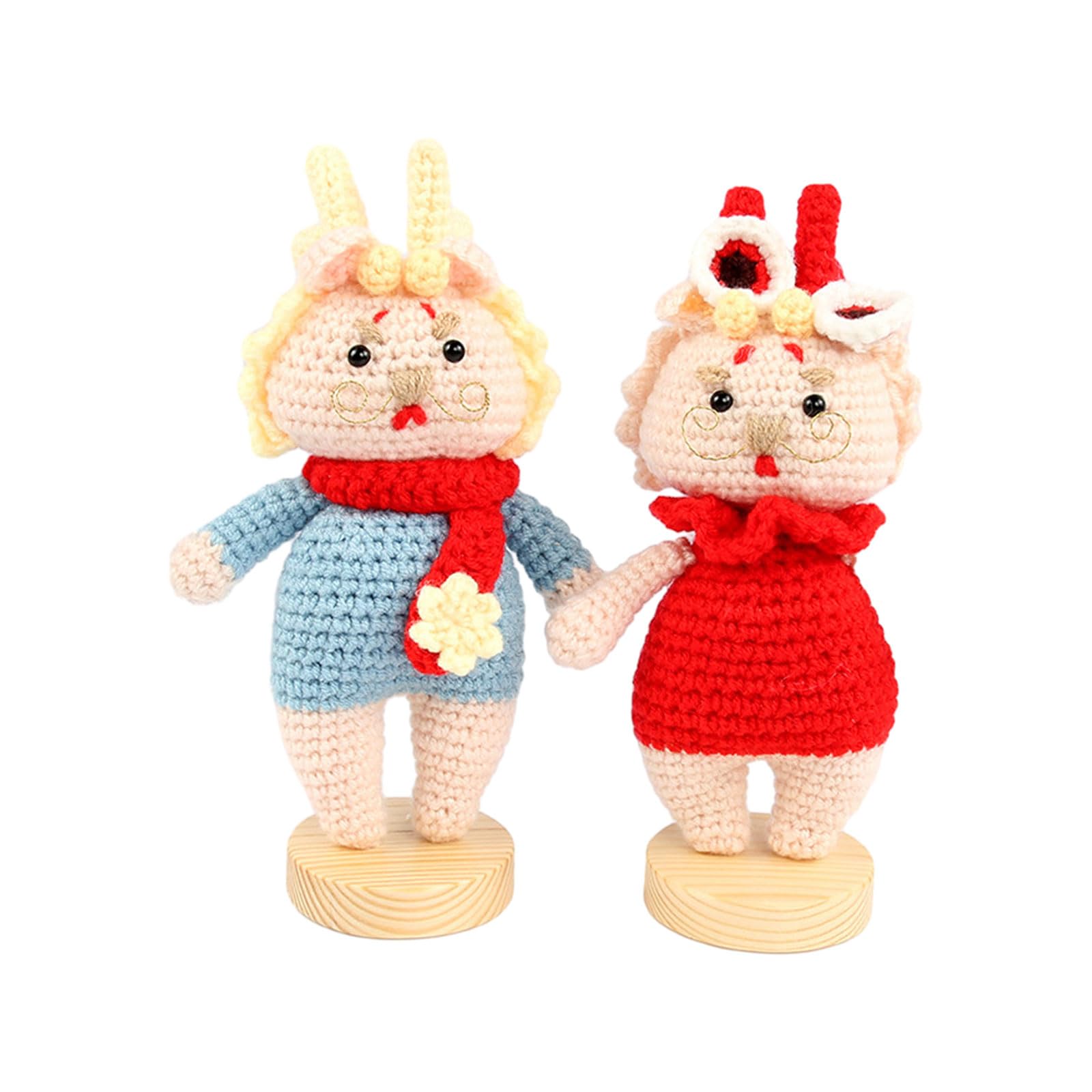 HZGFNBZ Kits for Beginners with Yarn for Crocheting Animal Dolls Sewing Package Knitting Tools Crochet
