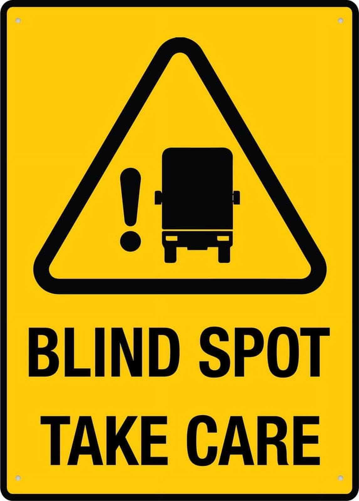 peiyeety Blind Spot Take Care Outdoor Sign 8"x12" - UV Printed Aluminum, Weatherproof Security Sign for Home or Business​