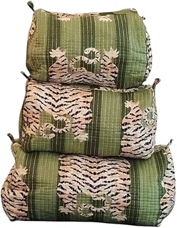 Juego de 3 bolsas de aseo y maquillaje acolch...