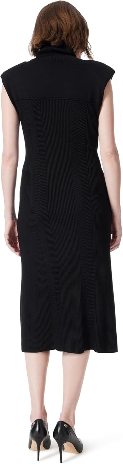 DEE OCLEPPO Womens Emilia Asymmetric Ribbed Knit Dress Standard - Image 3