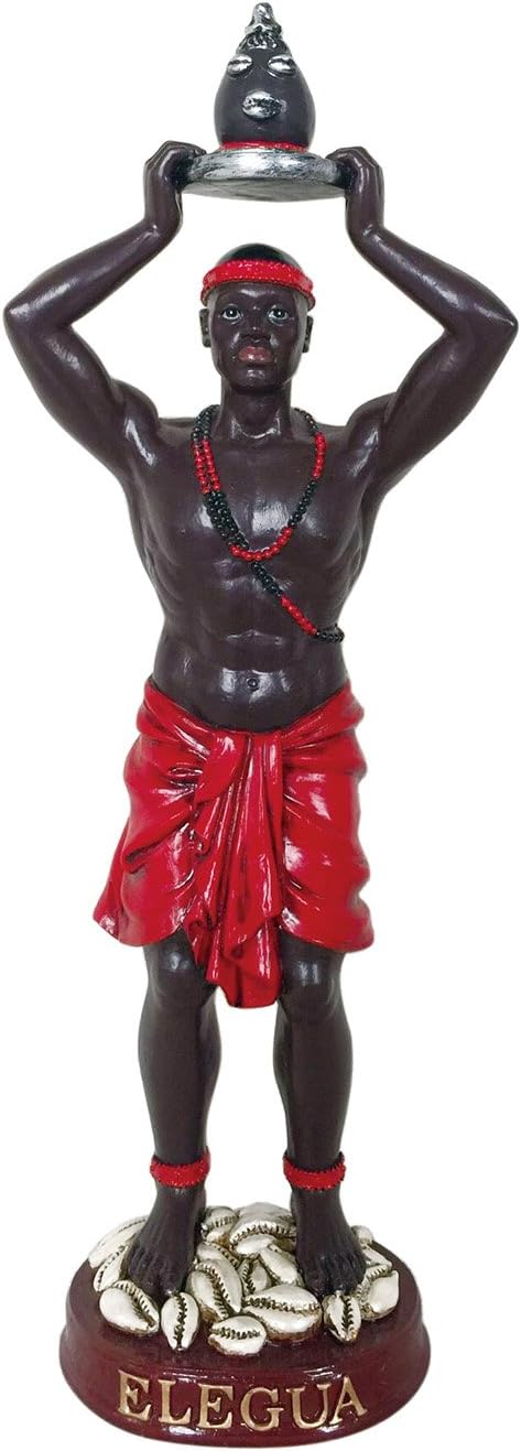 Youruba Orisha Elegua Statue Orisha Statue Orisha Elegua Estatua Santeria Statue (12 Inch)