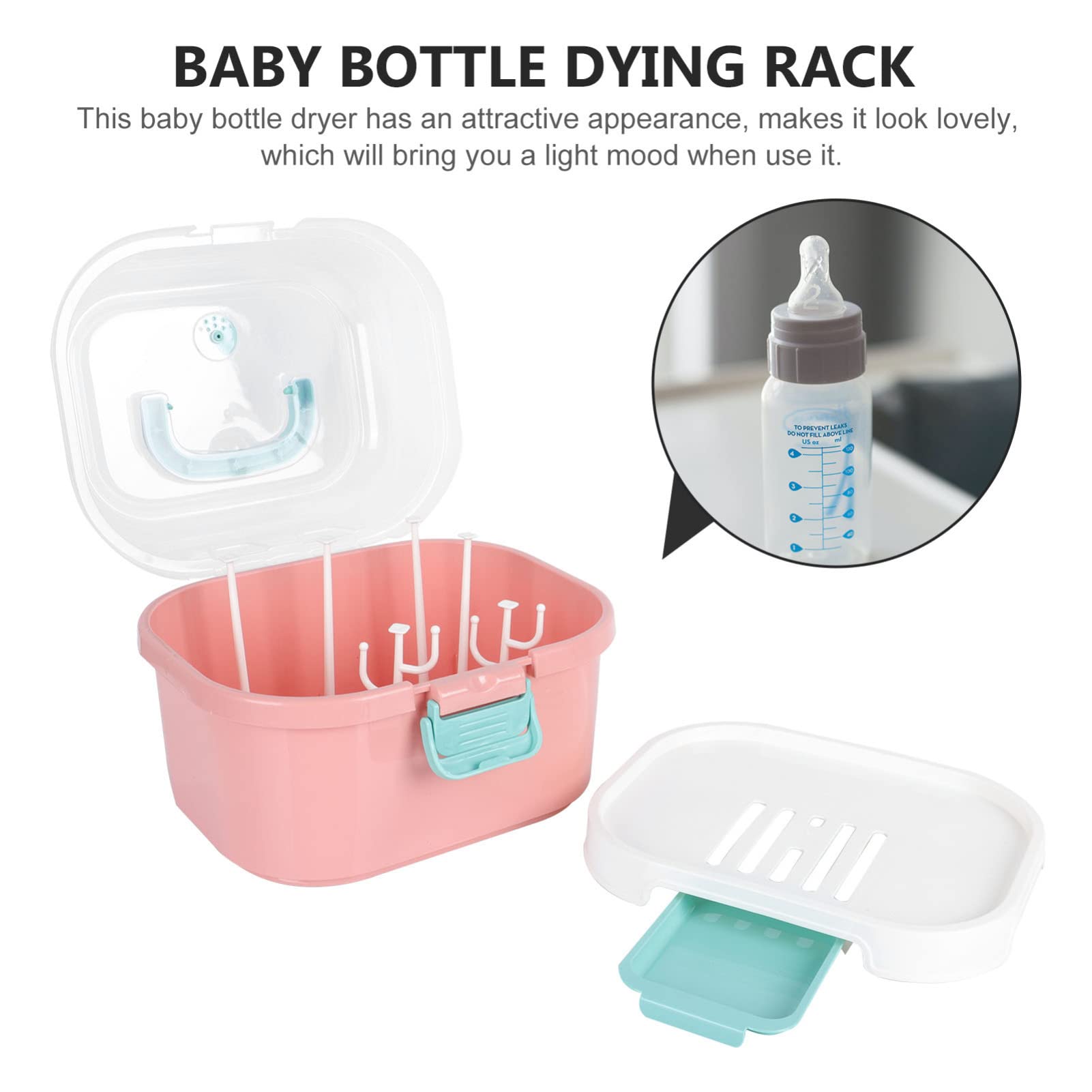 Boîte de rangement pour bouteilles d'alimentation - Égouttoir à vaisselle sur comptoir pour évier de cuisine - Égouttoir à vaisselle - Égouttoir à vaisselle - Filet de drainage - Vaisselle