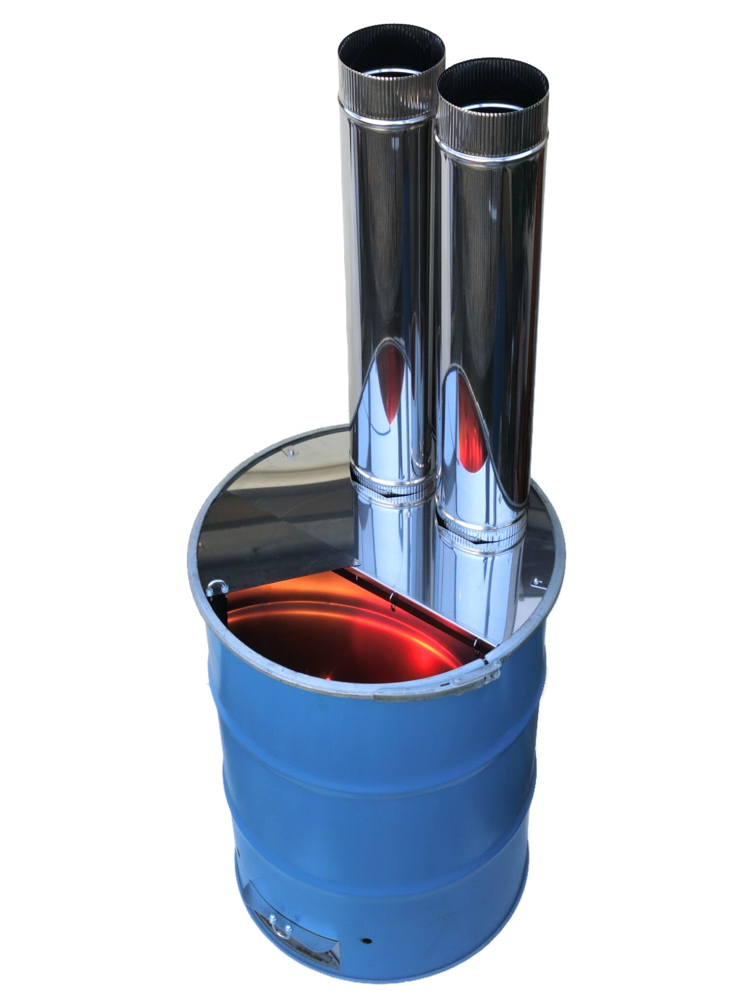 Amazon.co.jp: 無煙ドラム缶ロケット 焼却炉 | φ150ツイン煙突