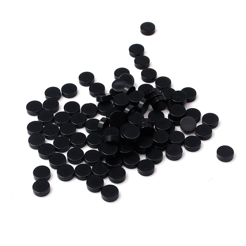 Alnicov Marcatori intarsiati a punti in acrilico nero da 300 pezzi per parti della tastiera della chitarra Diametro 6,3 mm