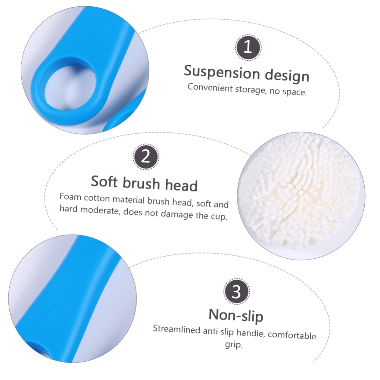 Beavorty 9 STK Dekanterbürste Flexible Flaschenbürste Für Gläser Flaschengriffbürste Bürste Für Den Deckel des Wasserkocherauslaufs Biegbar Reinigungsbürste Reinigungskugel Schwamm
