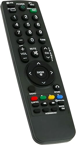 Miniatura 2 de AKB69680401 - Control remoto de repuesto para LG LCD TV 19LH20 22LH20 26LH20 32LH20 37LH20 42LH20 19LU55 22LU55 26LU55 32LF11 37LF11 4 2LF11 47LF11