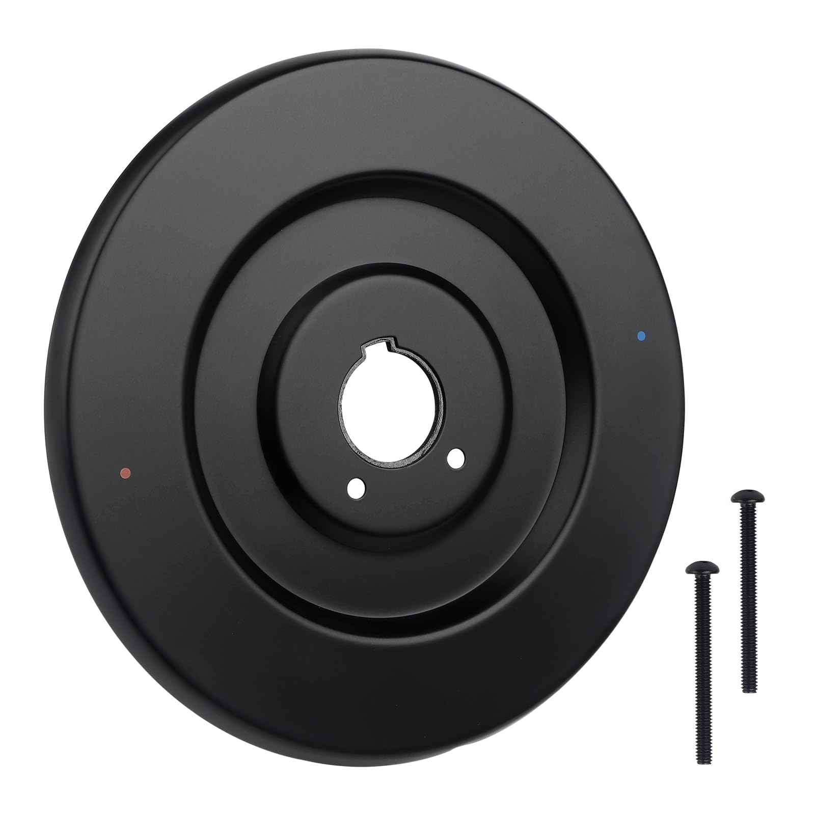Photo 1 of 16090 Escutcheon Plate Replacement Compatible with Moen Chateau Collection, Matte Black Shower Handle Cover Plate for One-Handle Tub and Shower Faucets, with 2 Screws