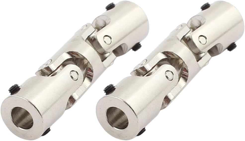 Aexit 6.0mm to Electrical equipment 6.0mm Inner Dia Rotatable Universal Metal U Joint Coupler 2pcs