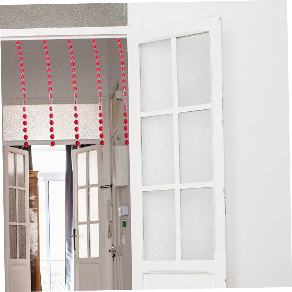 Gadpiparty 2pcs Octagon Glass Bead Chain for Room Divider Decorative Bead Strand Curtain Pendent Lamp String for Home Decor for Party and Events