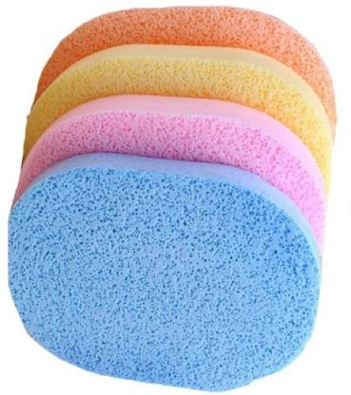 OJ Face Beauty Parlor Saloon Accessories Cleansing Facial Sponges Combo for Cleaning Makeup and Face Pack for Women - Set of 4 Pcs