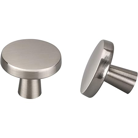 30 Runde Edelstahl-Schubladenknöpfe Silber - Pilzform Für Möbel & Küchenschränke