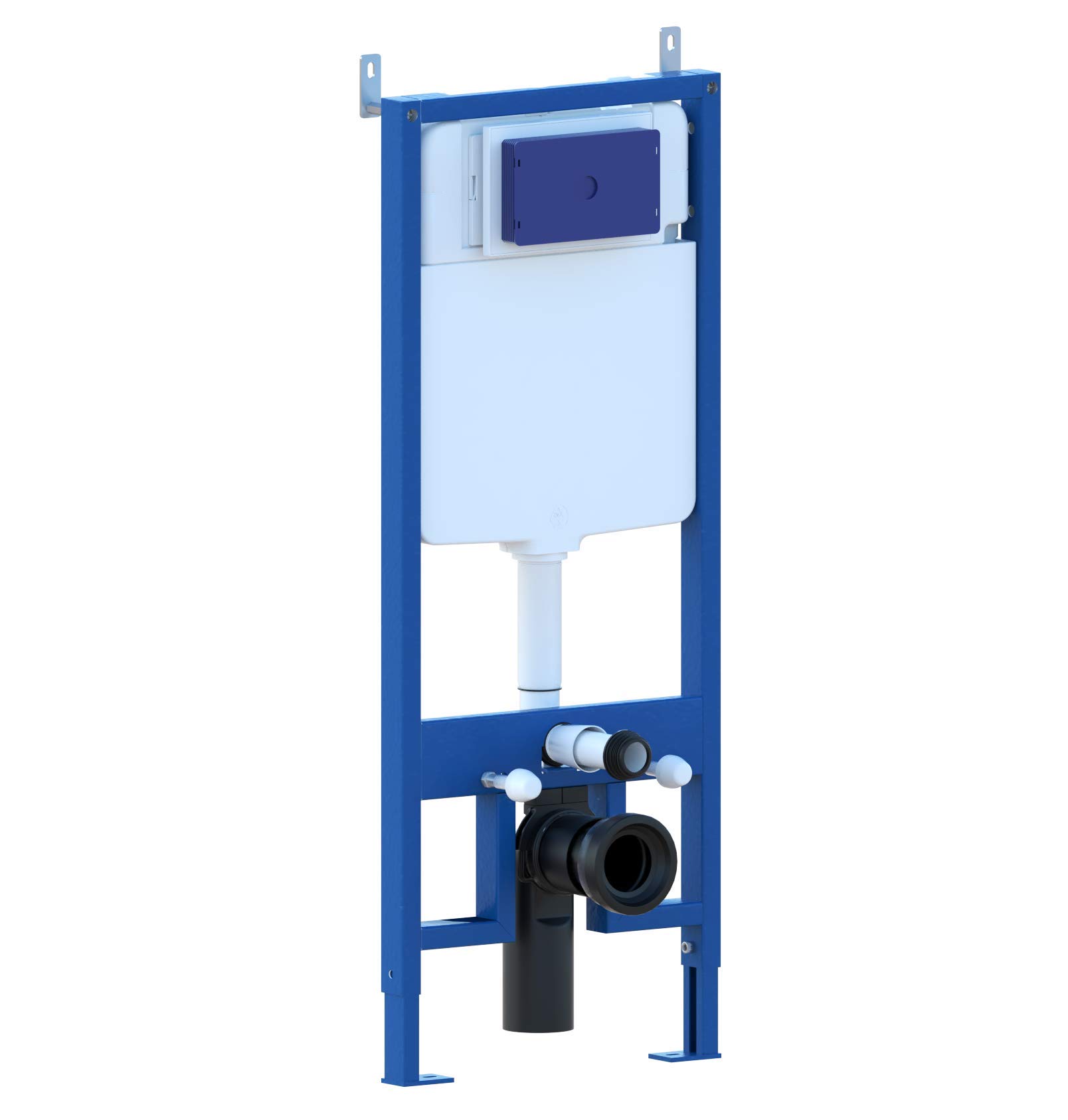 Bastidores de soporte con cisterna oculta para inodoro suspendido completo de pulsador con doble boton en acero inoxidable PRODUCTO GIO.50