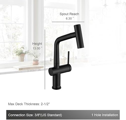 Vista 61 de AguaStella AS59W Grifo de barra blanca brillante o grifo de fregadero de preparación con rociador extraíble de una sola manija Shiny White