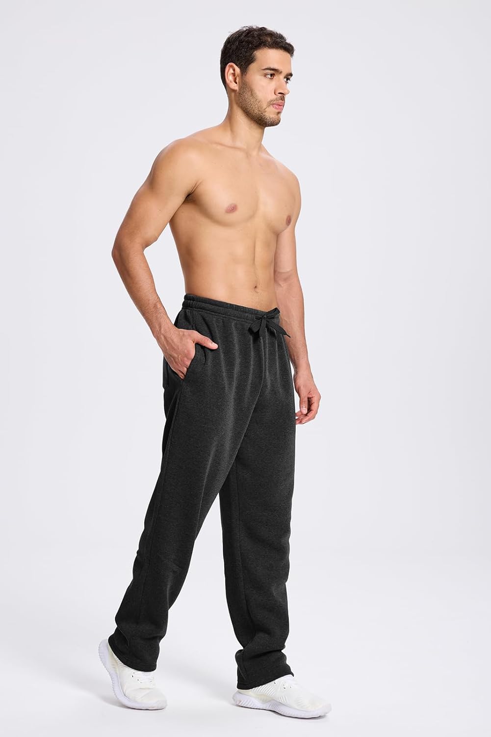 TanBridge Men's Athletic Open Bottom Relaxed Fit Sweatpants, Jogging and Daily Wear Sweatpants with Pocket - Image 7