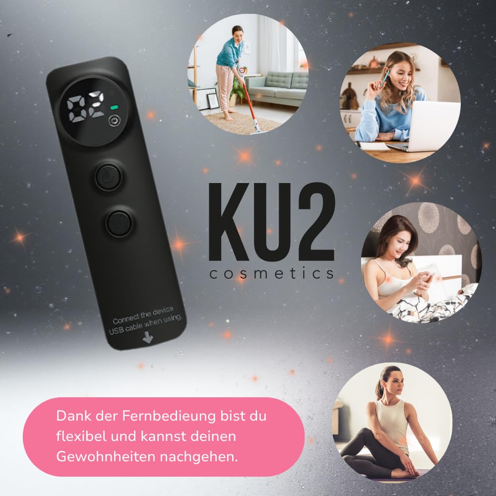 KU2 LED Gesichtsmaske mit 7 Lichtmodi – 180 LEDs für Anti Aging – Reduziert Falten, Akne & Rosacea – Lichttherapie Maske – Rotlichtmaske für zu Hause