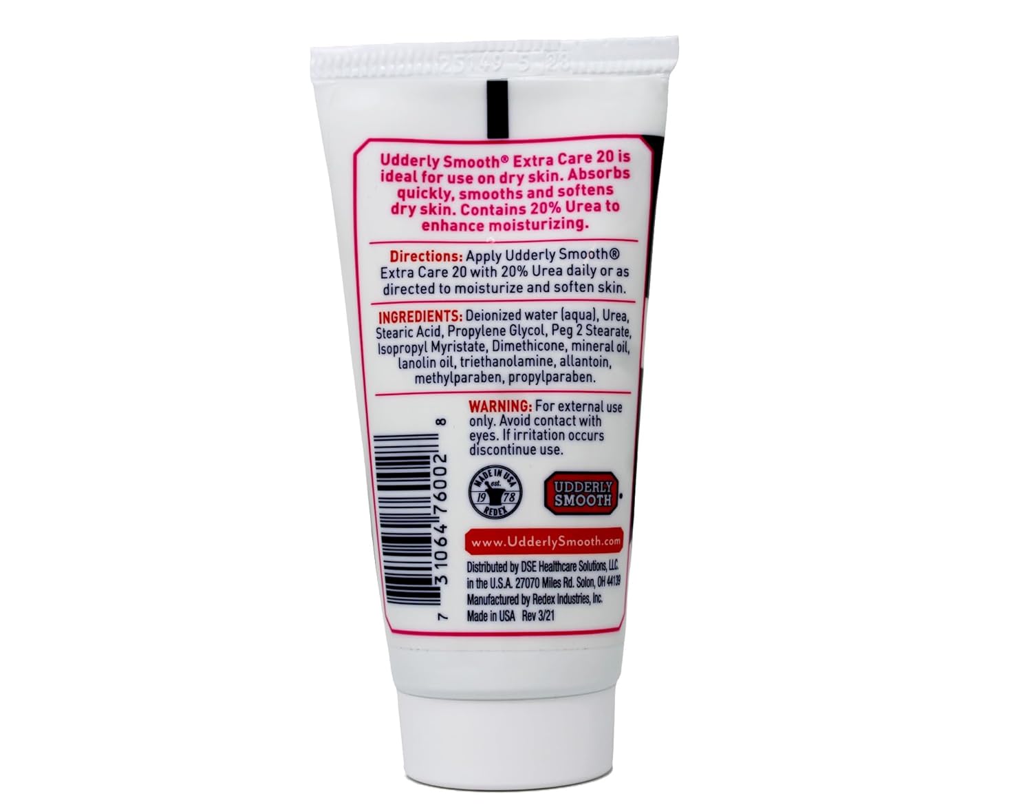 Udderly Smooth Hand & Body, Extra Care 20 Cream 2 oz (Pack of 10)
