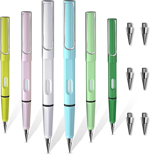 Tarqite 12 Stück Swify Zauberbuntstifte - Ewige Bleistifte Mit Radiergummi