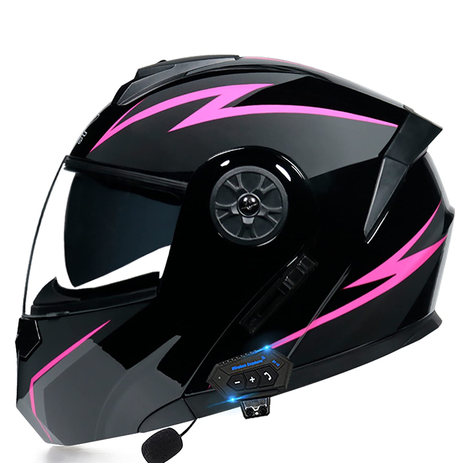 Casque moto intégral racing avec haut-parleur intégré et bluetooth - 8