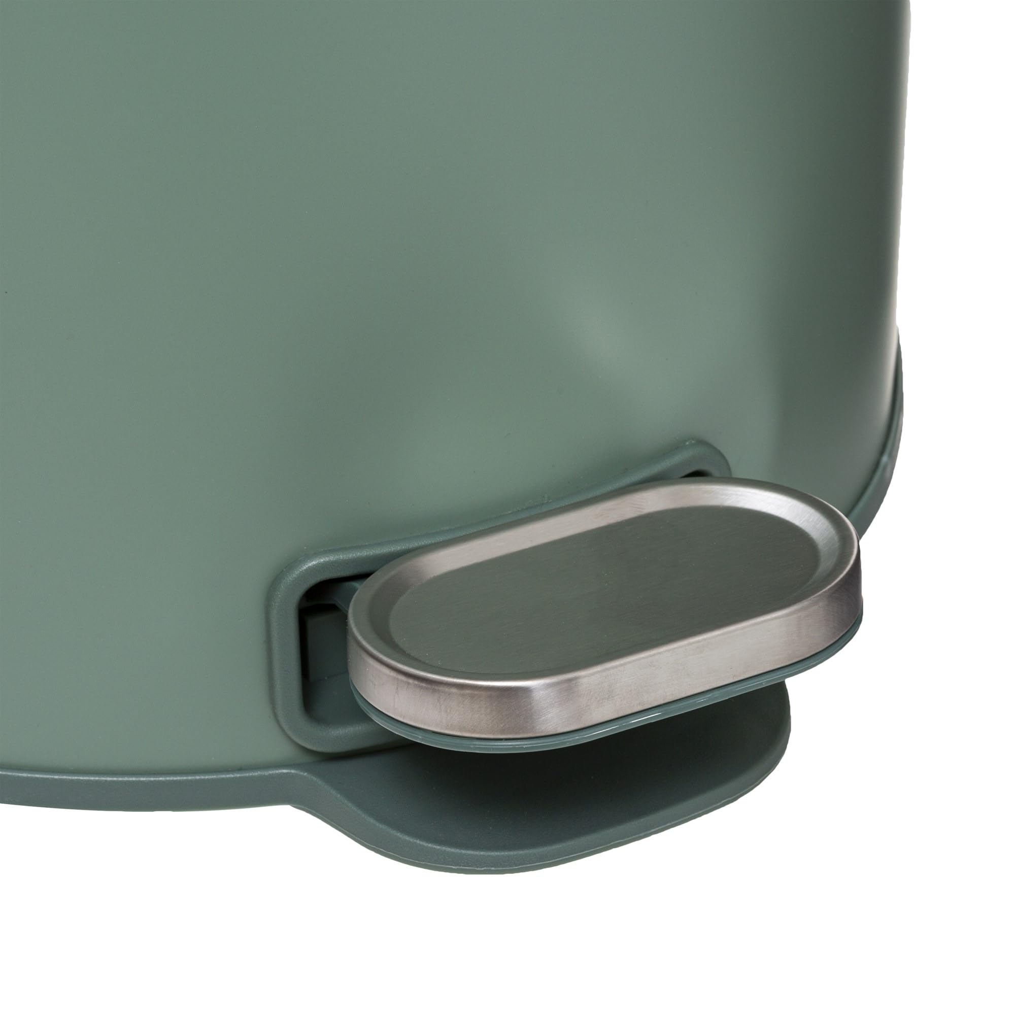 WELL HOME - Papelera / cubo de basura / contenedor de residuos con pedal 30L Retro verde delta