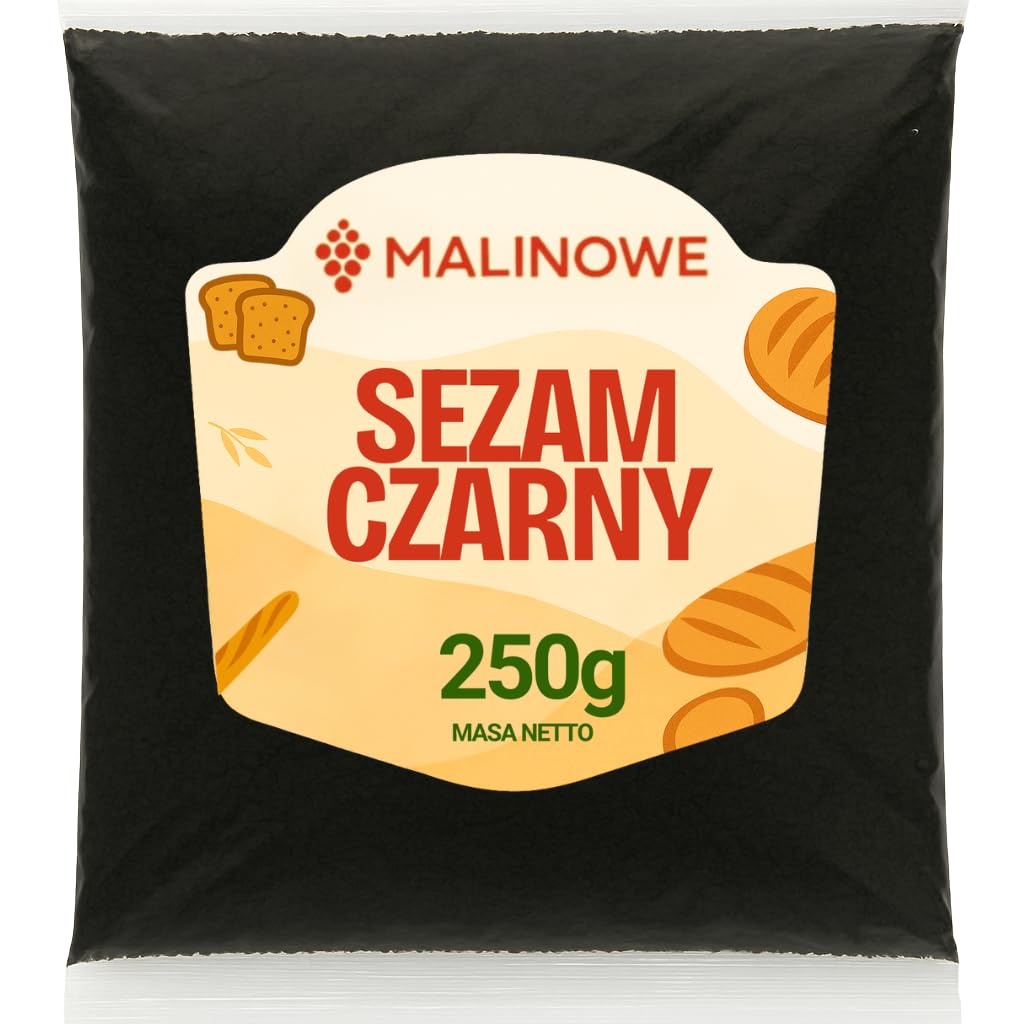 Malinowe SEZAM CZARNY 250g Ziarno Najlepsze Do Sushi