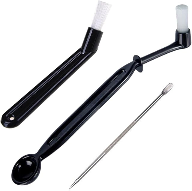 BagTu Coffee Cleaning Brush Tool Set for Espresso Machine Group Head,Black,Pack of 3