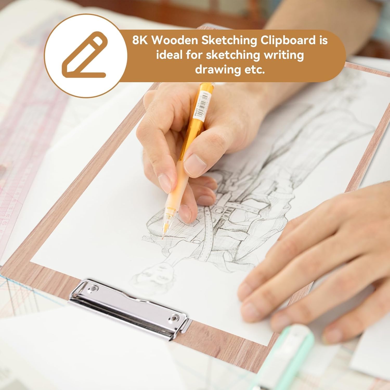 Zerodis Tavola da Disegno, tavola da Disegno in Legno per artisti 8K per Studio in Classe o Uso sul Campo
