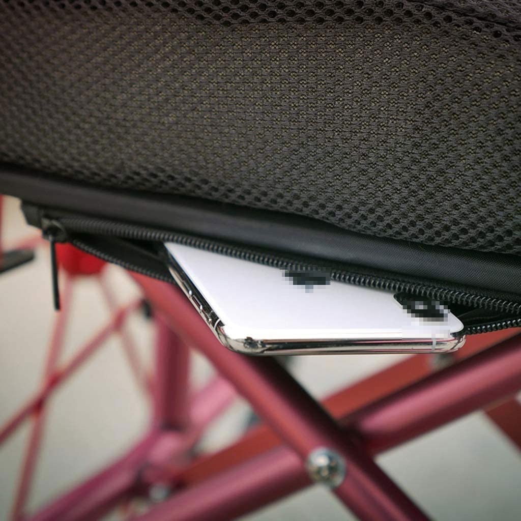 Transit Silla de Ruedas Deportiva Silla de Ruedas Manual Ligera Y Plegable con Rueda Antirretroceso Reposapiés Ajustable Y Altura Del Asiento Silla de Ruedas de Transporte Portátil/Pink/Sea