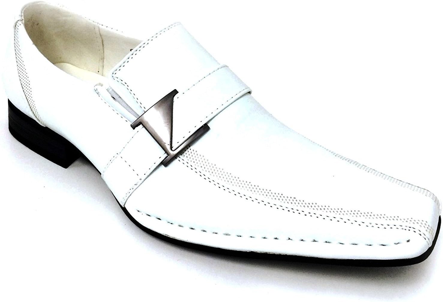 Alberto FelliniSantoni Men's Dress Shoes Casual Loafers Slip on Buckle Italian Styles