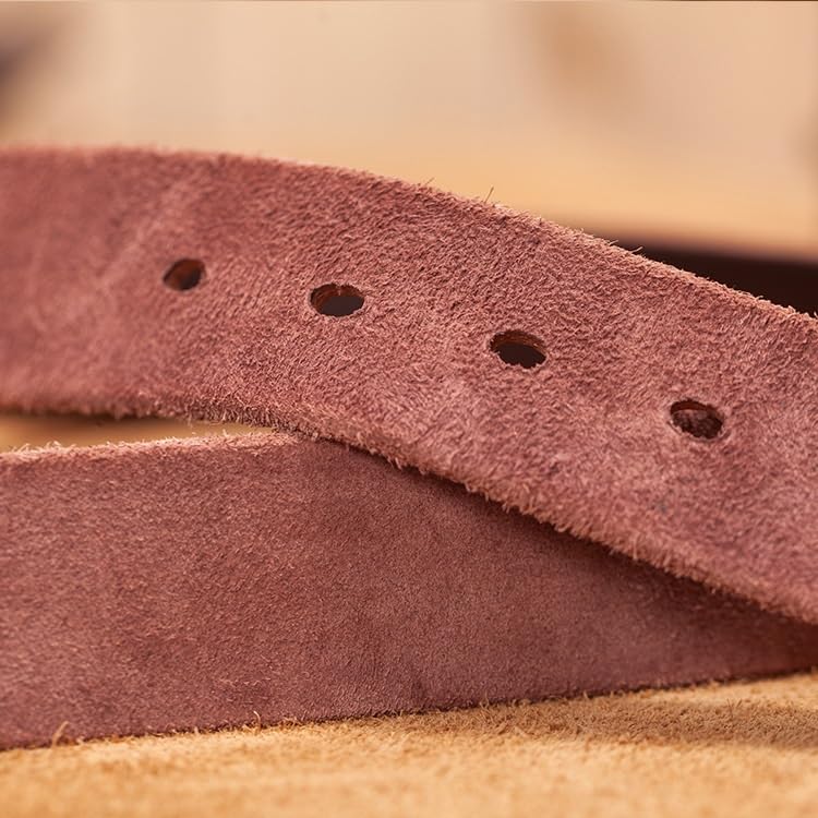 JSEIAJB Men's Leather Belt Cowhide Casual Leather Buckle Belt Retro Belt(120cm)4