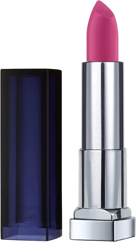 Maybelline New York Color Sensational Pink Lipstick Matte Lipstick, Fiery Fuchsia, 0.15 onzas, paquete de 1
