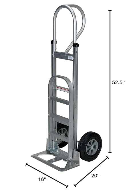 Carretilla de mano con ruedas de goma dura 500 lb capacidad miniatura 6