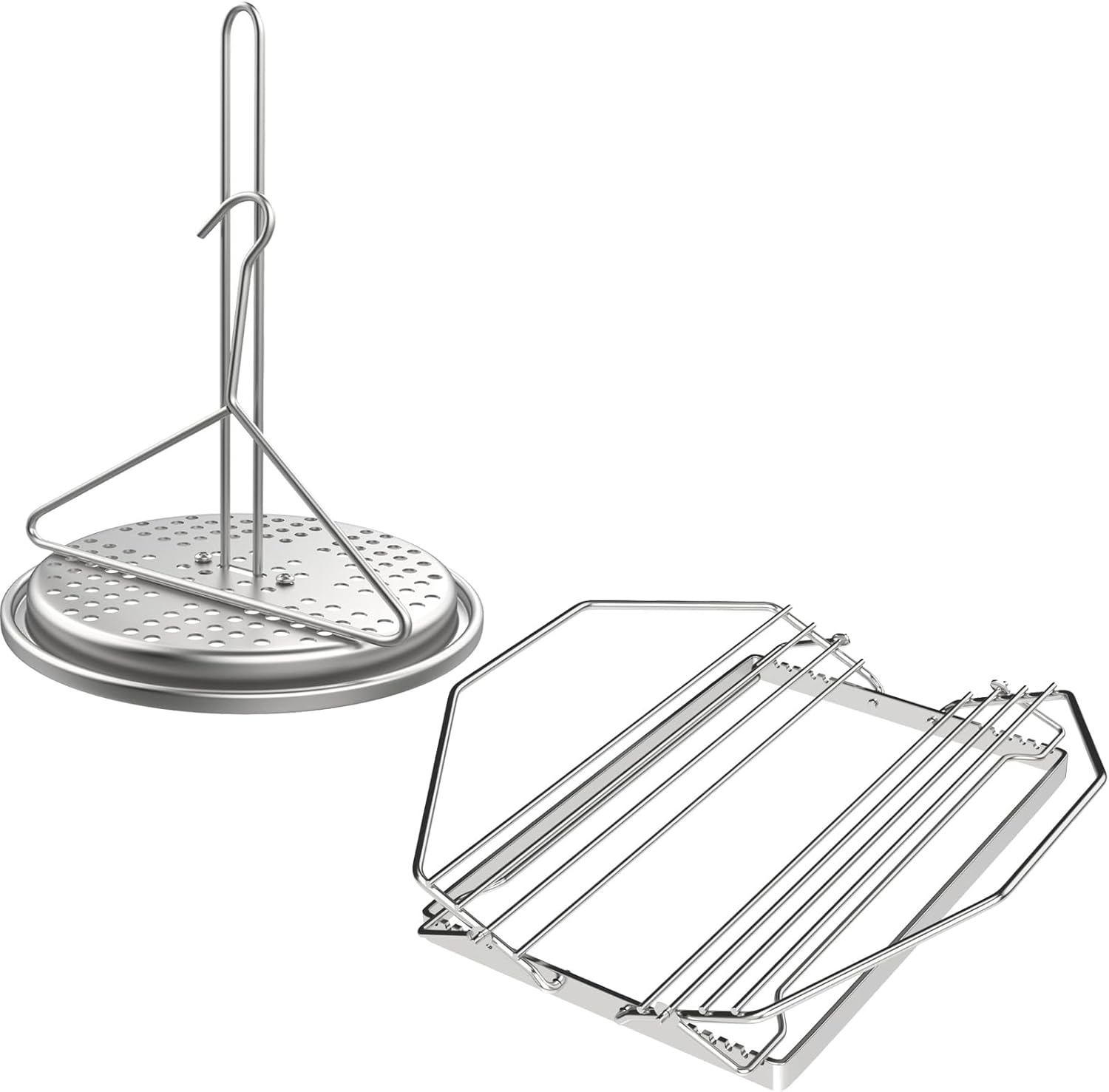 Perforated Turkey Chicken and Adjustable Turkey Roasting Rack for Ovens, Smokers, Grills, Turkey Fryer and Smoker Accessories