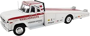 Amazon.com: Toy Cars 1970 D-300 Ramp Truck White w/Red Stripes Original ...