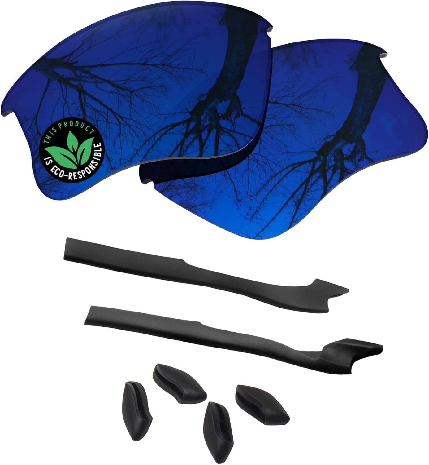 Raydi Replacement Lenses & Rubber Kits for Oakley Half Jacket 2.0 OO9144 | Half Jacket 2.0 XL Rectangular Sunglasses