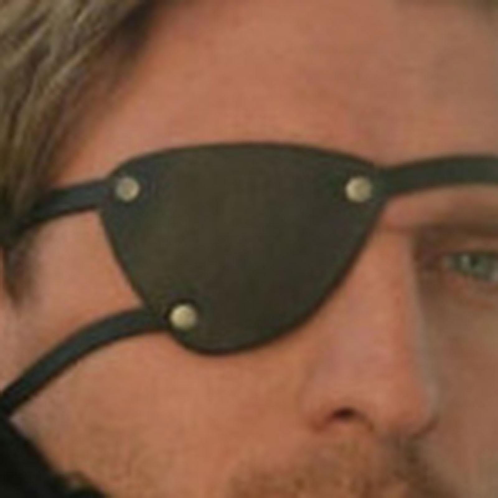 Piraten-Augenklappe, verstellbar, kreatives Zubehör für Cosplay, Maskerade, Erwachsene, rechtes Auge, 13 cm x 10 cm