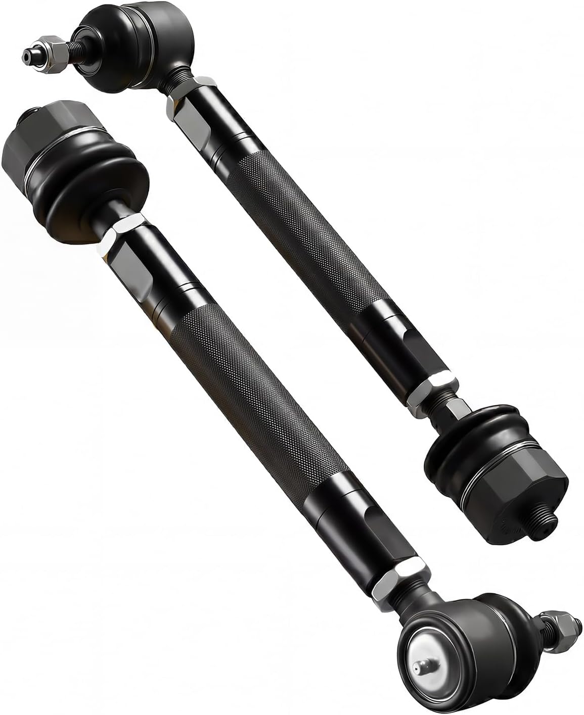 Heavy Duty Tie Rod Ends Kit, 2pcs Adjustable 0-6" Tie Rod, applicable to Silverado Sierra 2500HD 3500HD 2011-2024, Front Lower Tie Rod Compatible with Chevy GMC, Repalce OE Inner and Outer Assembly