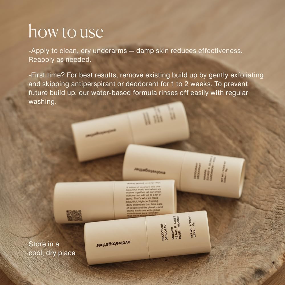 evolvetogether Aluminum Free Natural Deodorant for Women & Men | 4 Pack Travel Set | Neutralizes Odors, Soothes Skin | Vegan, Cruelty-Free, Baking Soda Free | Made in USA (Discovery) - Image 6