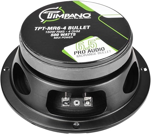 Miniatura 5 de Timpano 6.5 Altavoz de Rango Medio TPT-MR6-4 Bullet 500 Watts, 4 Ohm, Montaje Superficial Altavoces de 6.5 Pulgadas PRO Audio Altavoz de Rango Medio