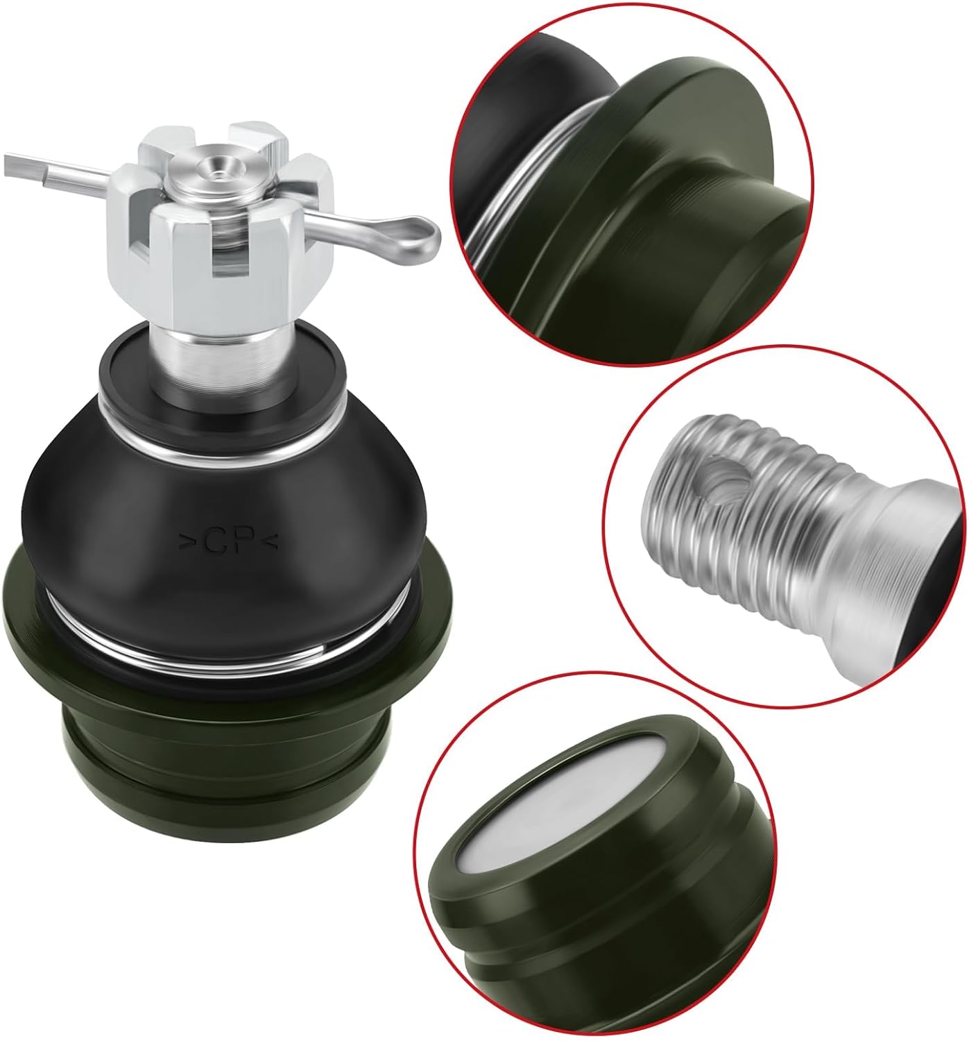 JAVIK 2PCS Front Upper or Lower A-Arm Ball Joint Compatible with Suzuki 2005-2023 KingQuad LT-A700X LT-A750 LT-A450X LT-A500 OEM# 51210-31G10 51210-31G00