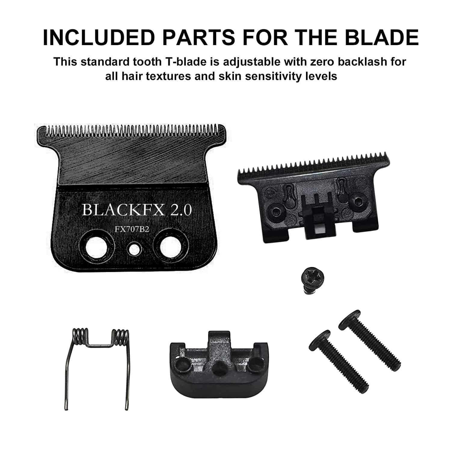 FX707ZB2 Replacement Blades Compatible with BaBylissPRO FX787 & FX726 Trimmers, for Outlining Hair Trimmers (FX787) and Trimmers (FX726) -black