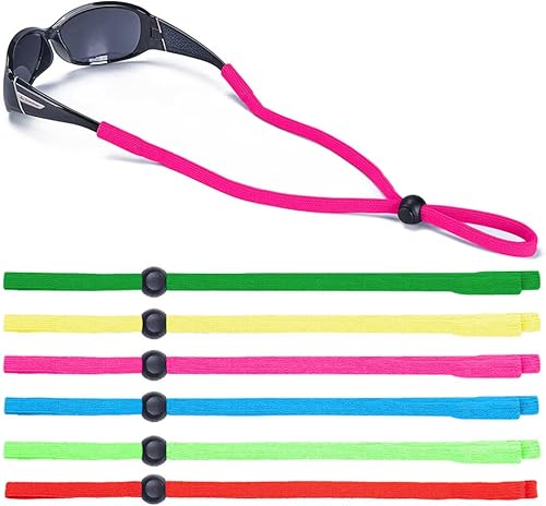 Miniatura 22 de SHINKODA Paquete de 6 correas para gafas - Cordón universal para anteojos - Cordón retenedor de gafas para lectura, seguridad, deportes y gafas