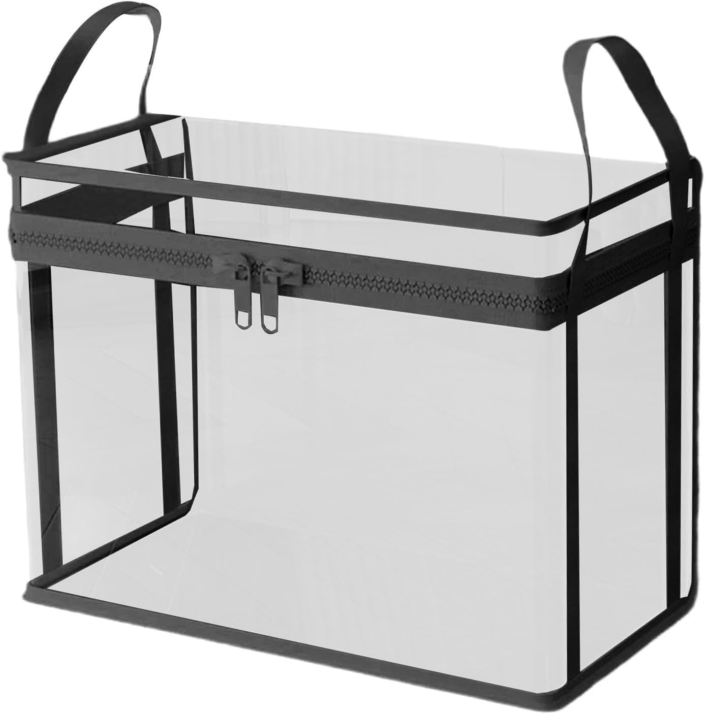 Transparent PVC Storage Bags with Carrying Handles, Dust-Free, Clear Organizer for Toys, Books, Dolls, Everyday Items (1, Large)