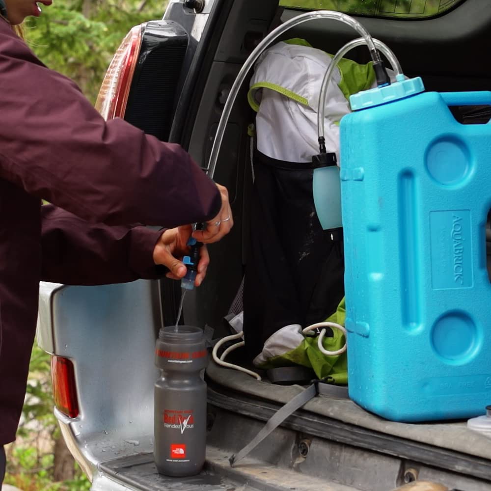 AquaBrick Water Purification System, Portable Water Filter for Camping, Best Survival Water Purifier for Emergency Drinking Water, Purifies Tap Water