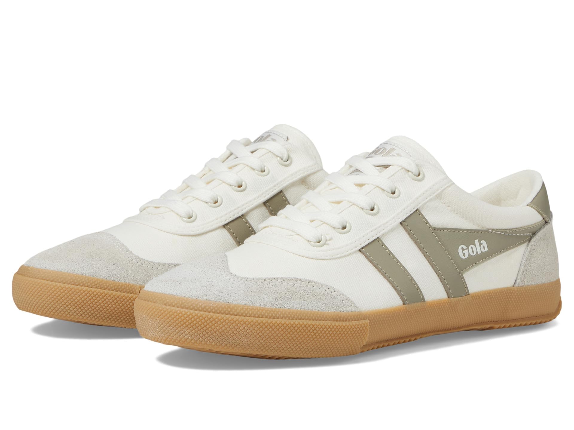 Gola Women's Badminton Off-White/Feather Grey/Gum 6.5 Medium