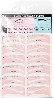 TORMEN Juego de plantillas de cejas de 48 pie...