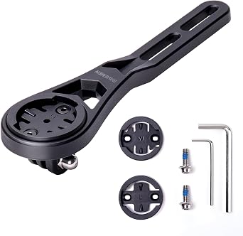 Ravemen AOM06 Out Front Mount for Aero Integrated Handlebar, Compatible with Garmin, Wahoo, Bryton Bike Computers | Nylon | 150MM | 16.7 Upward